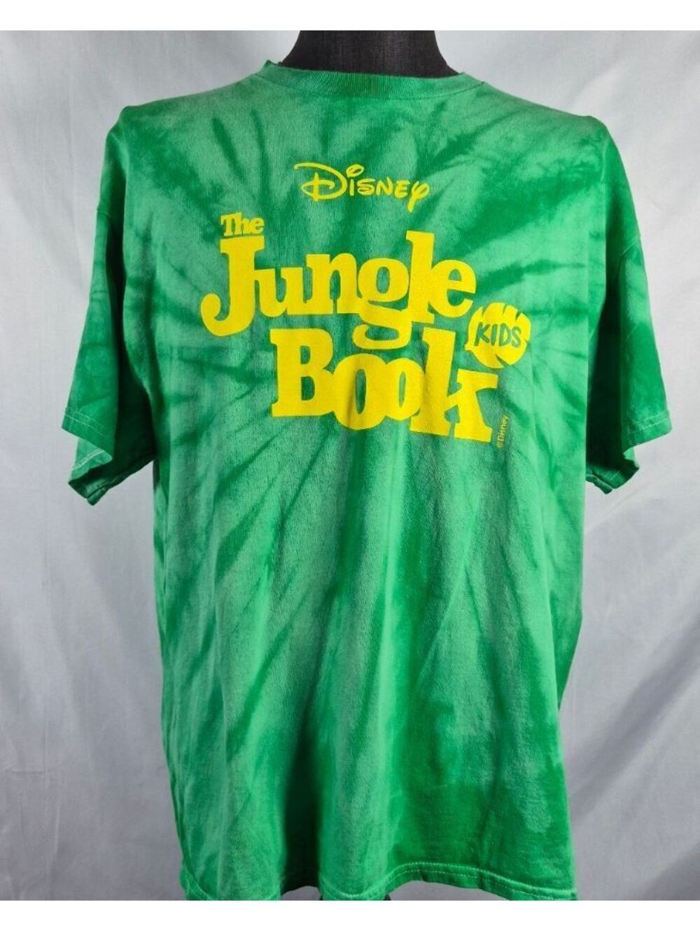 Disney The Jungle Book Kids Green Tie Dye Graphic T-Shirt XL